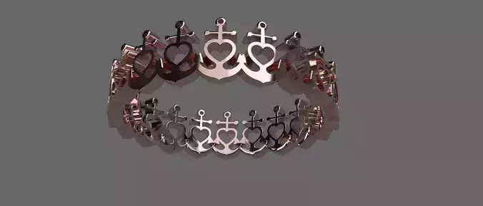 LoveAnchors rose gold ring