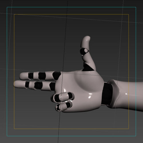 Robot Hand Rigged Animated 3D Model animated rigged MAX