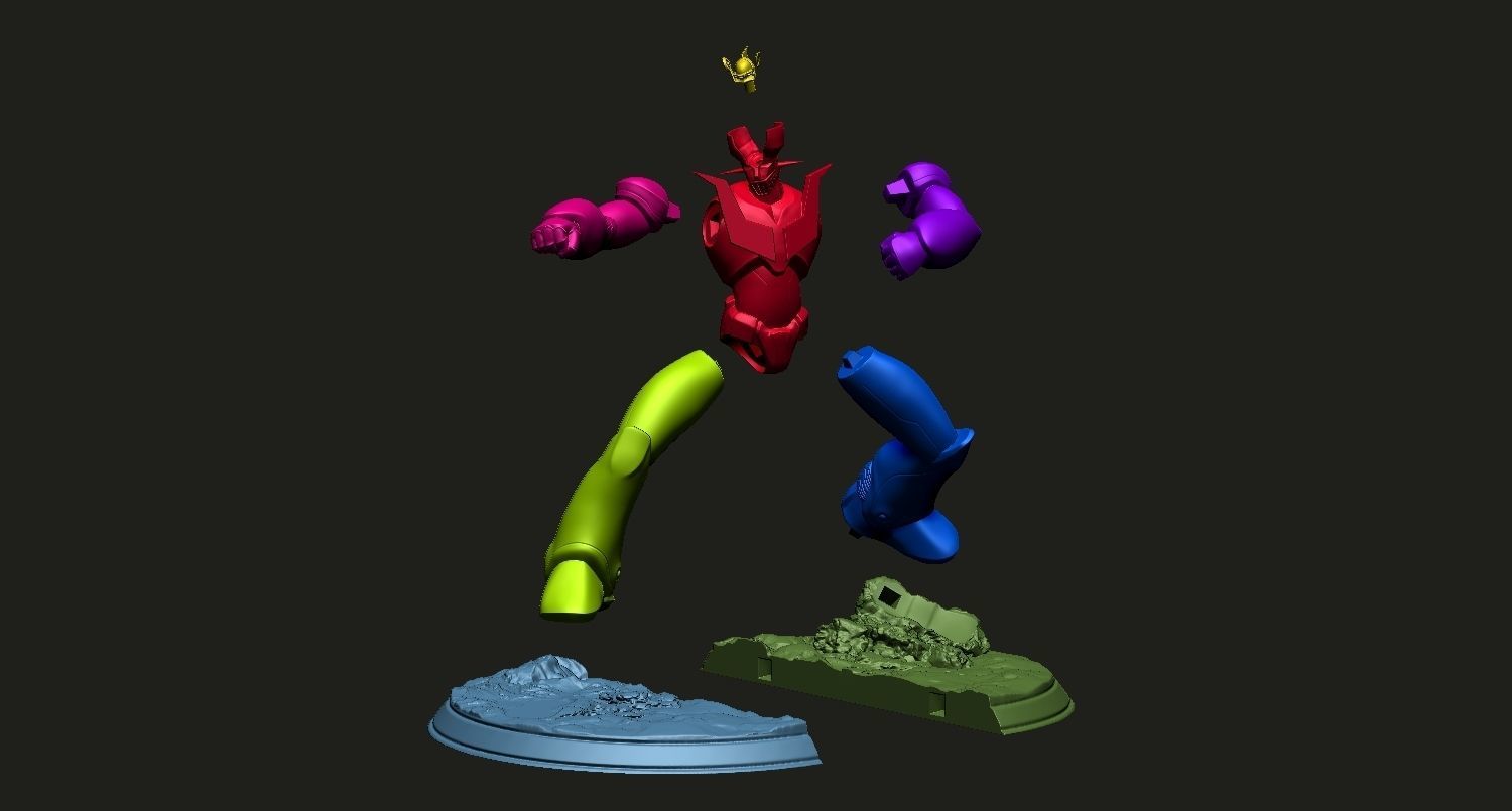MAZINGER -Z colorful robot 3D print model_2