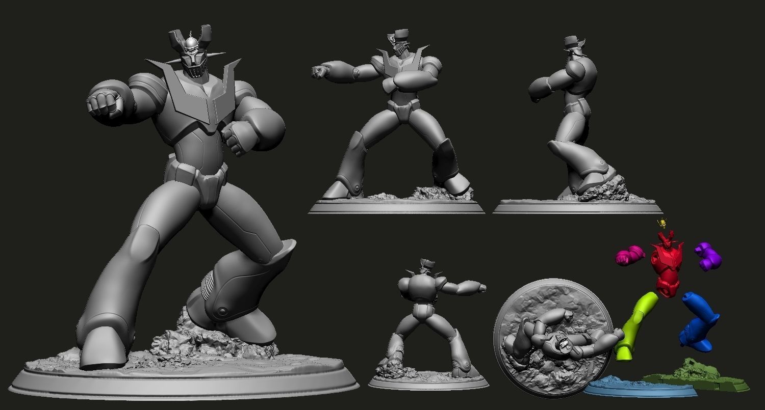 MAZINGER -Z colorful robot 3D print model_1