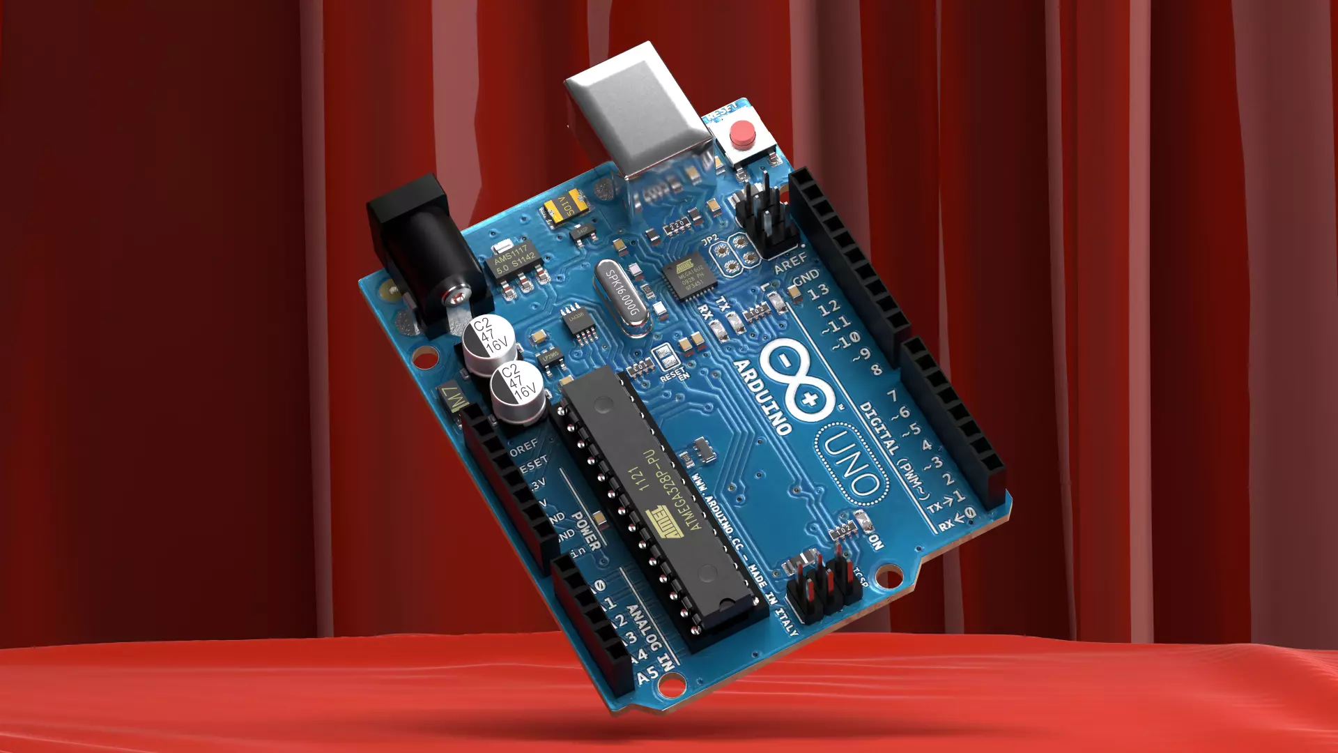 Arduino Uno R3 DIP 3D model_0