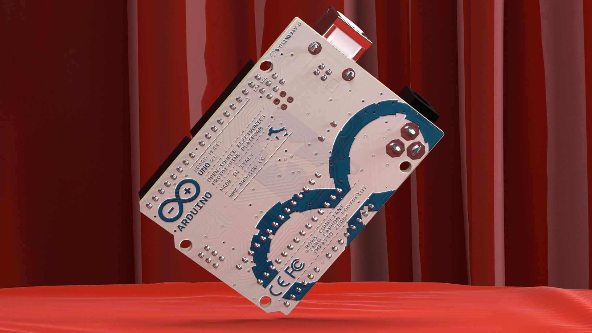 Arduino Uno R3 DIP 3D model_2