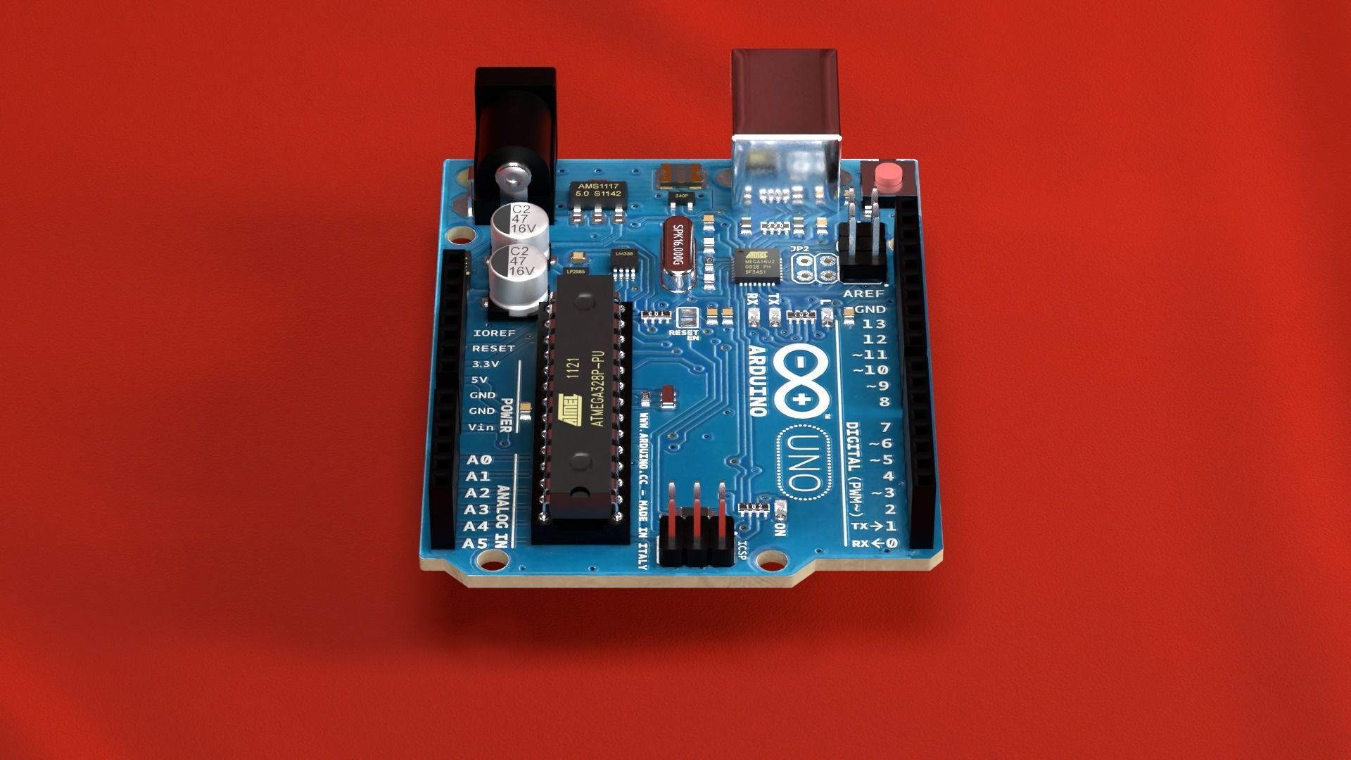 Arduino Uno R3 DIP 3D model_7