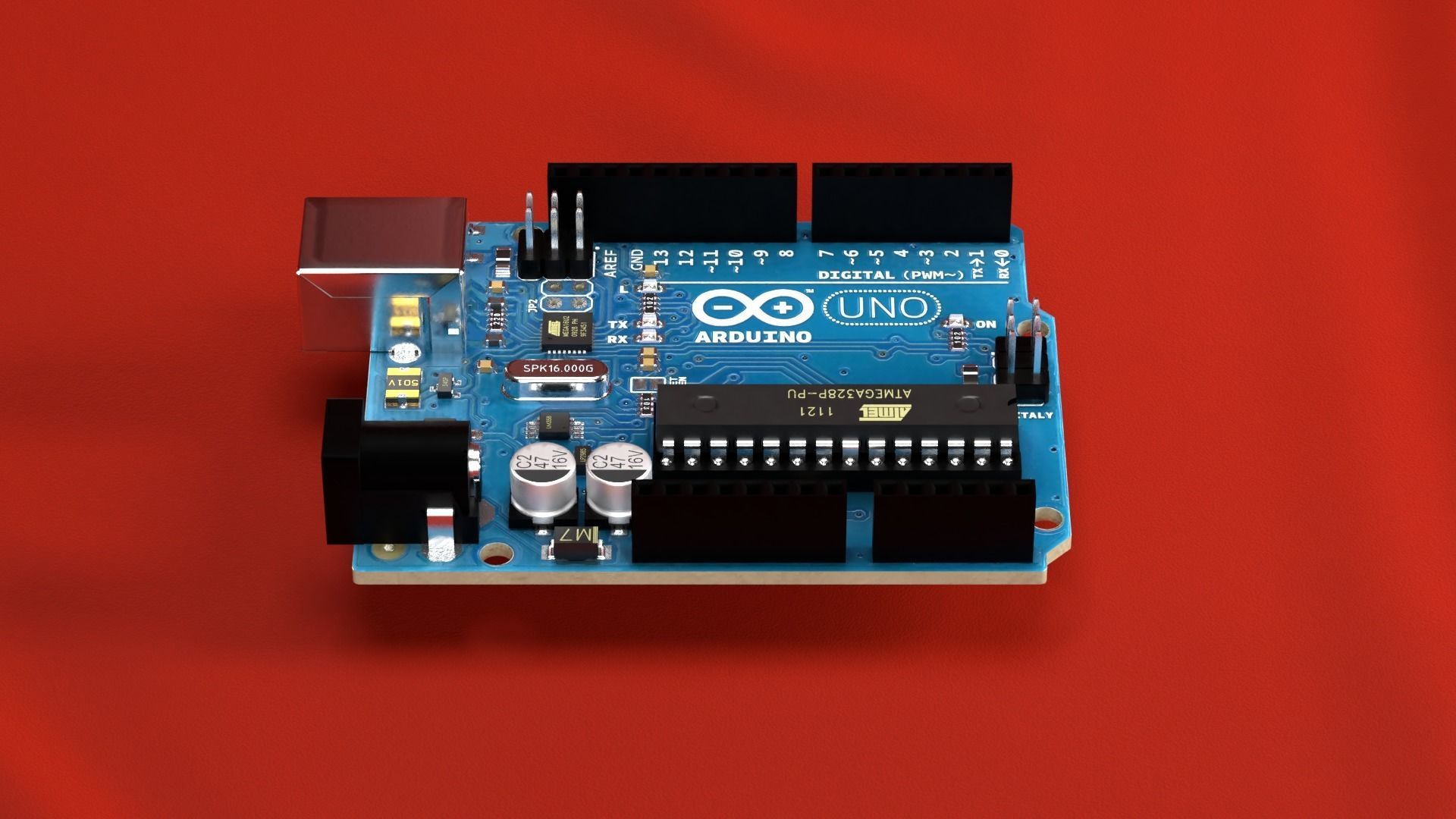 Arduino Uno R3 DIP 3D model_9
