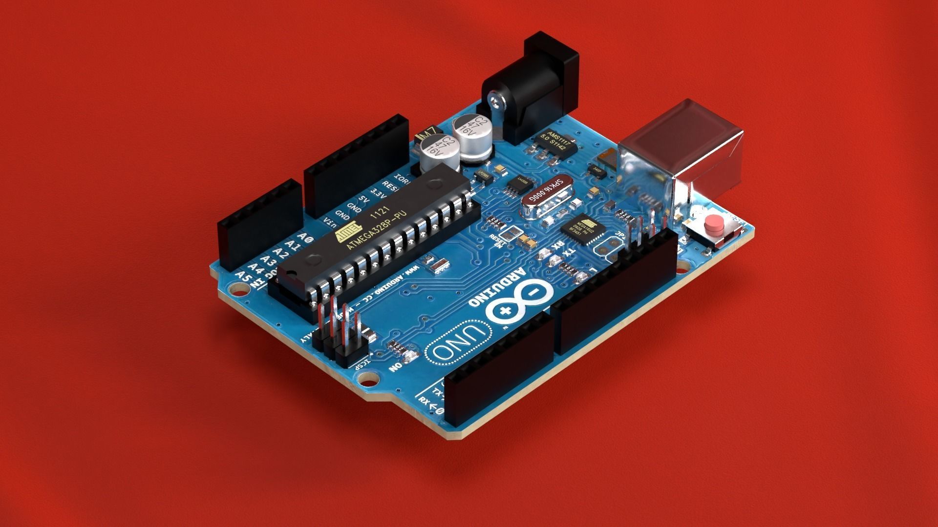 Arduino Uno R3 DIP 3D model_6