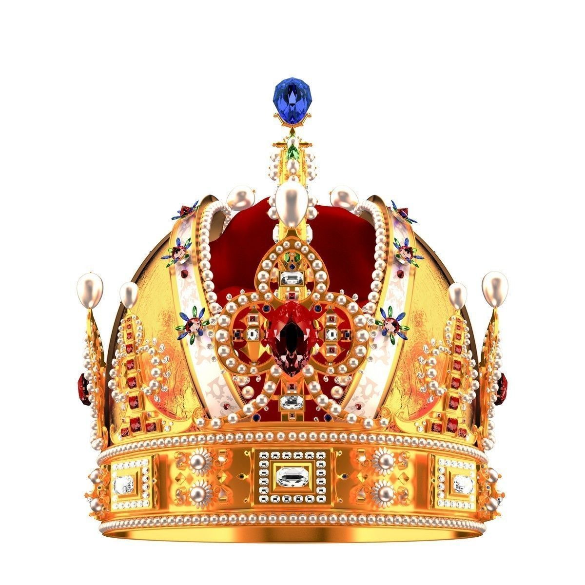 Royal crown 3D model_5