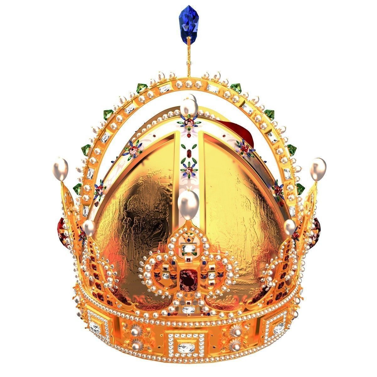 Royal crown 3D model_3