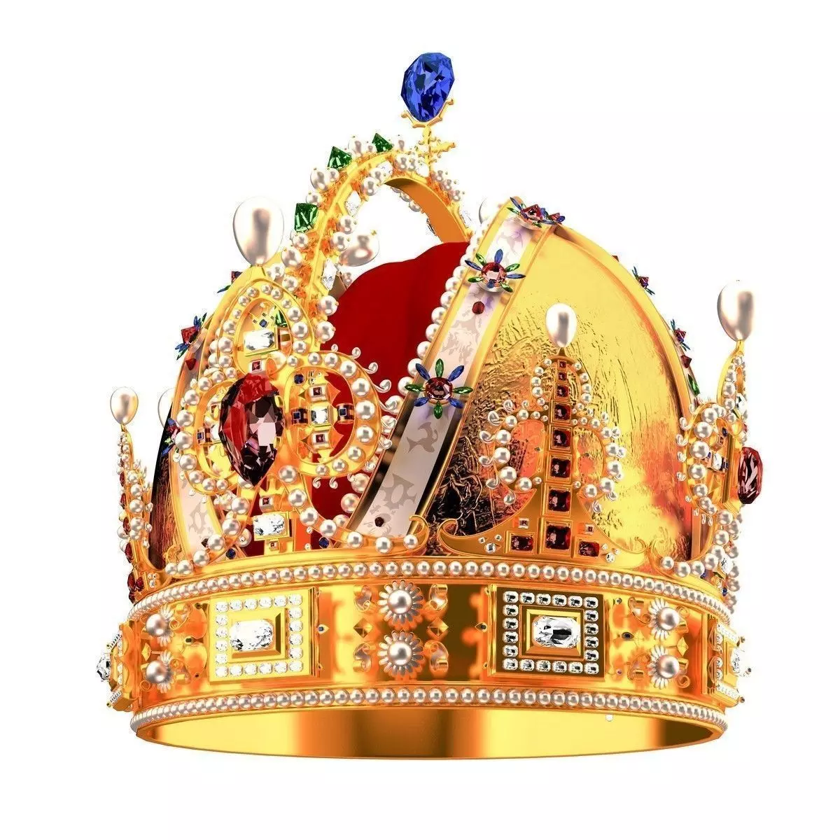 Royal crown 3D model_0