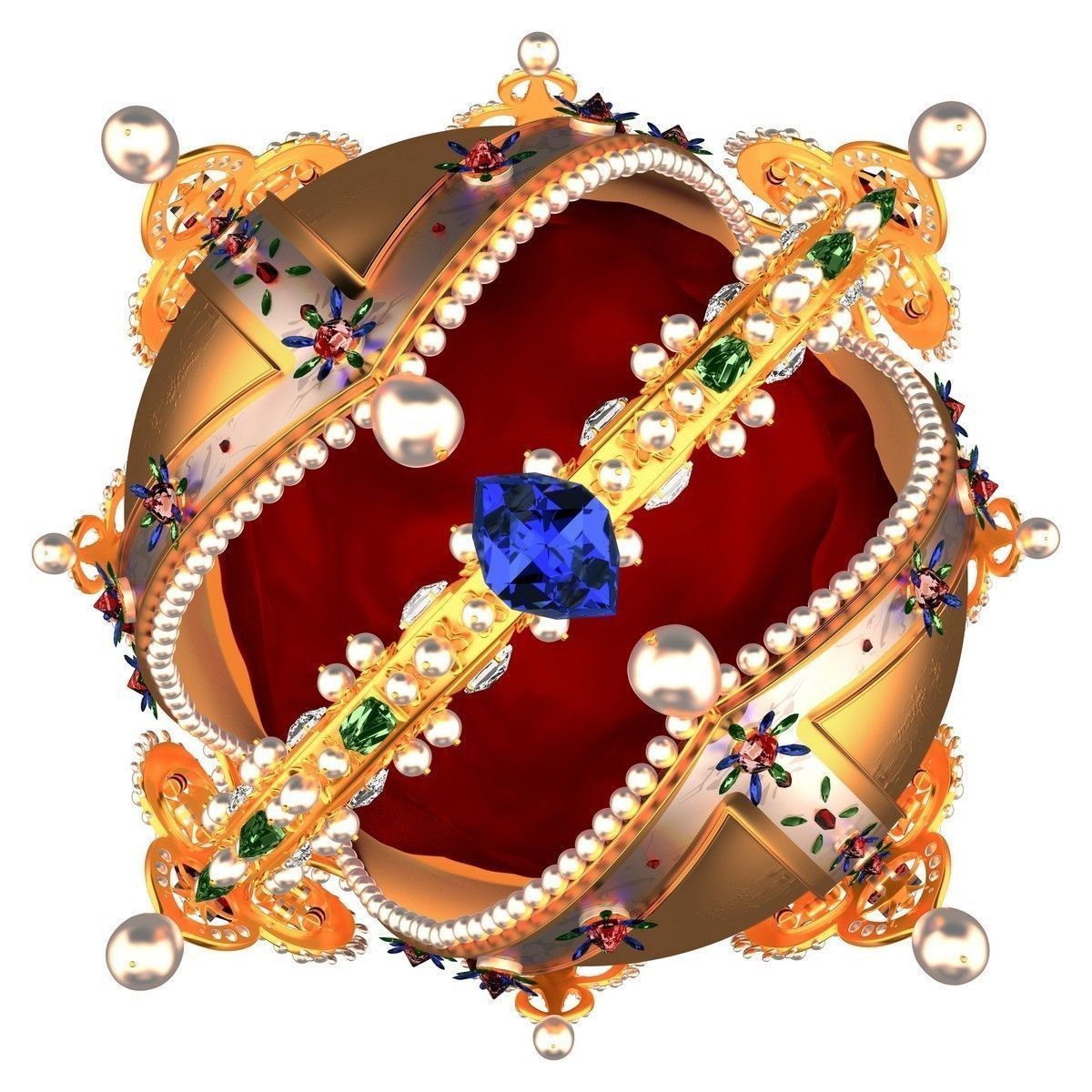 Royal crown 3D model_6