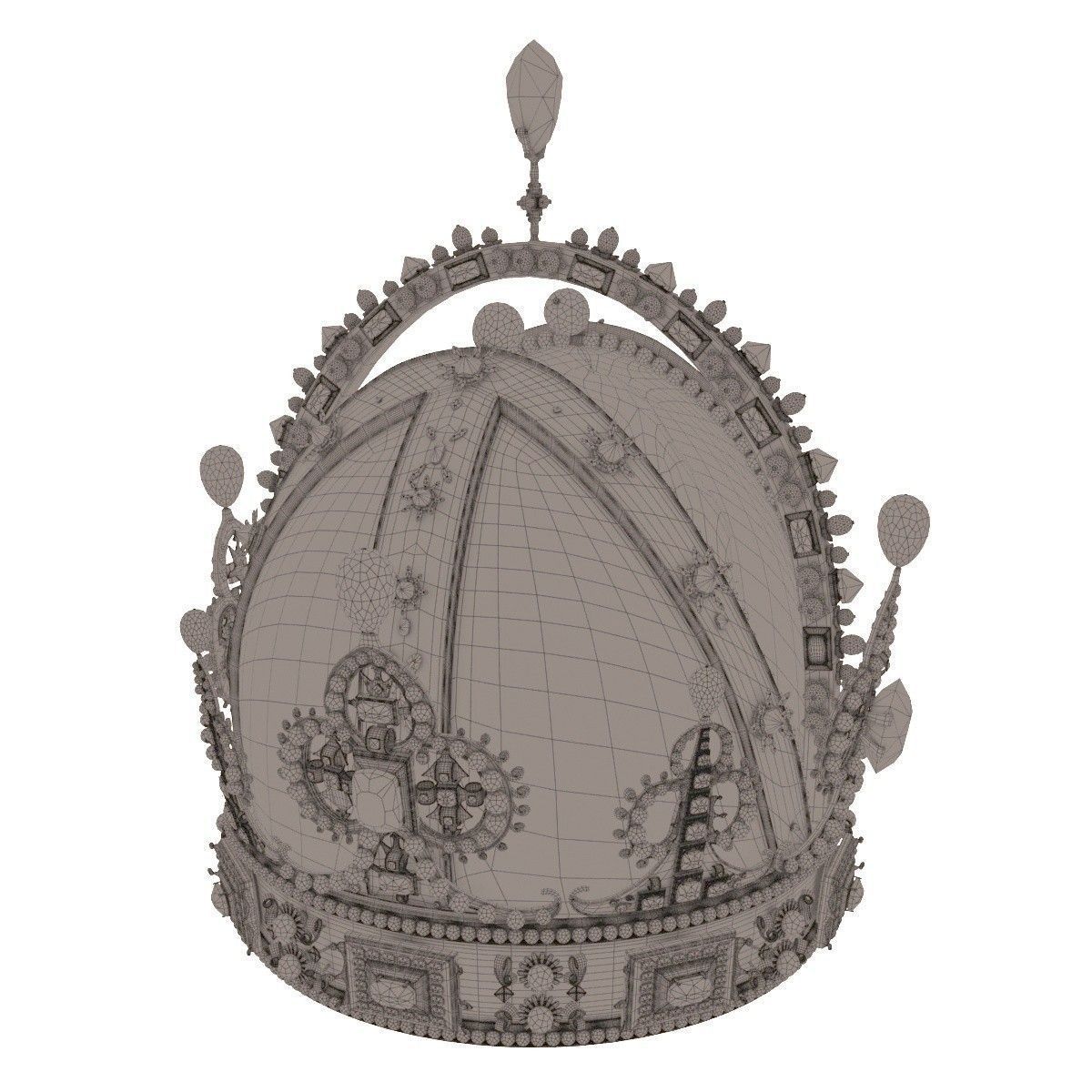 Royal crown 3D model_10