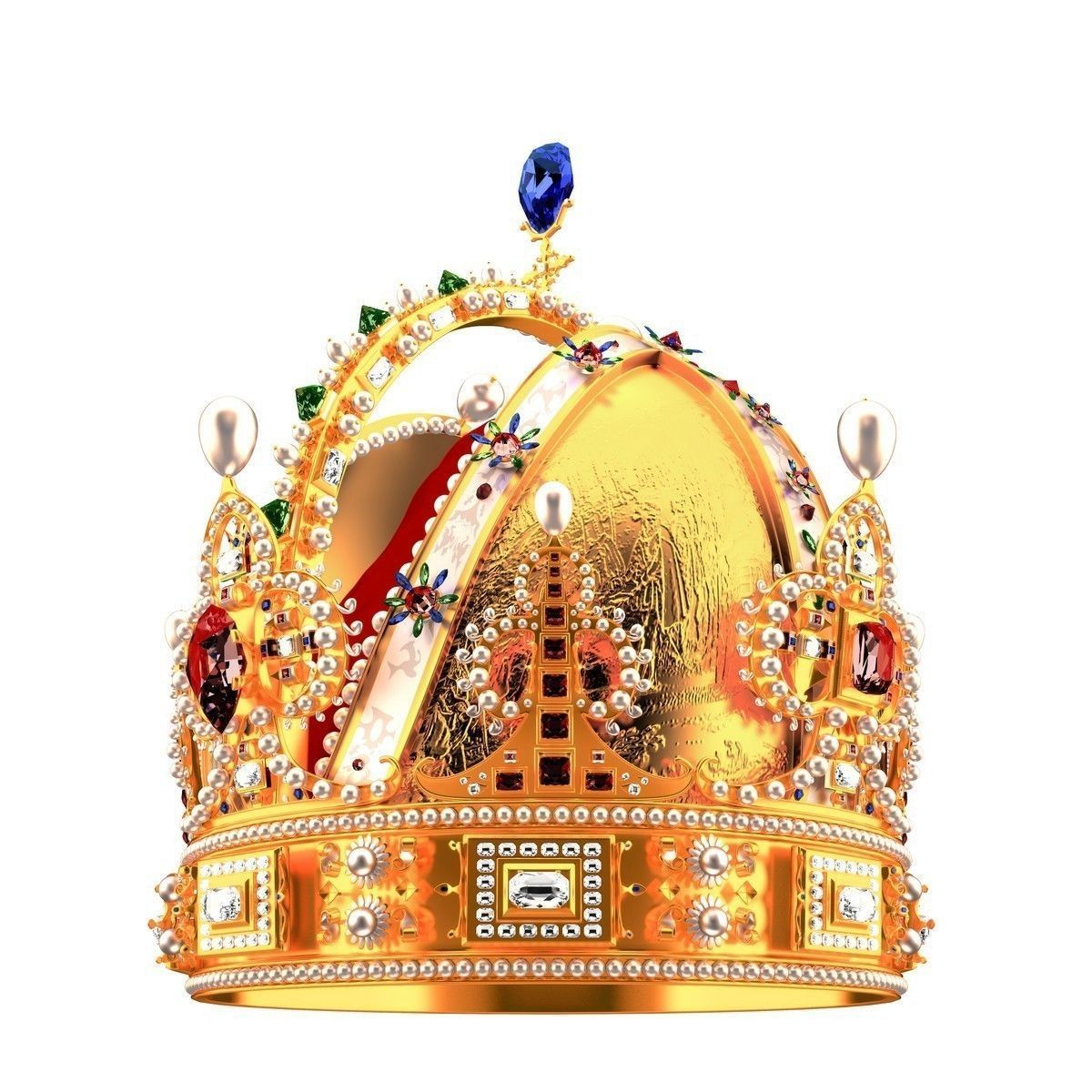 Royal crown 3D model_2