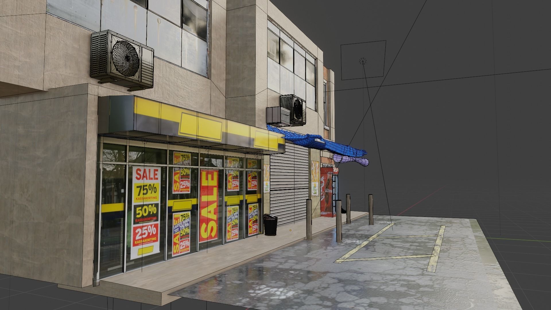 modern street made in blender 3D model_6