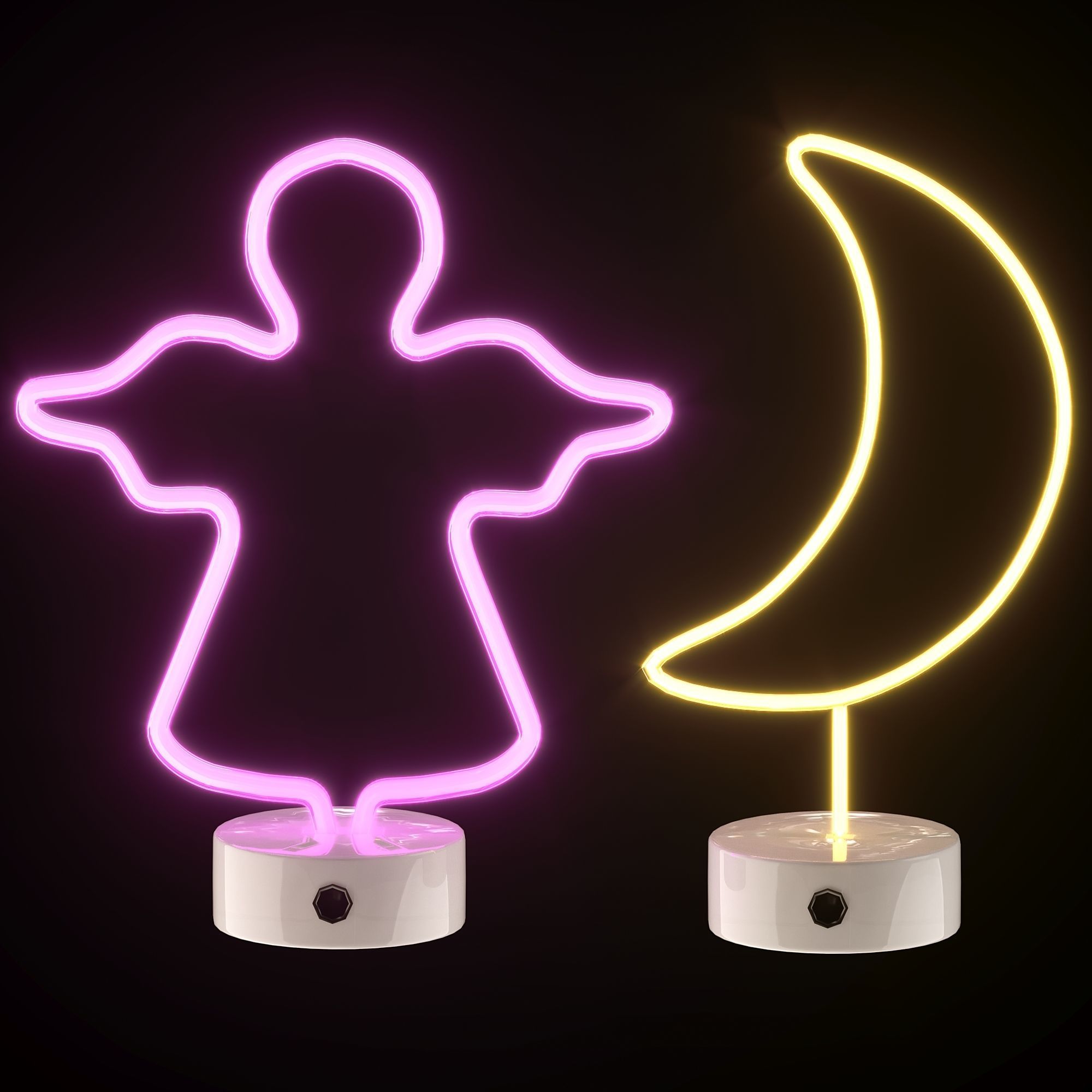 Led Neon table lamp 3D model_1