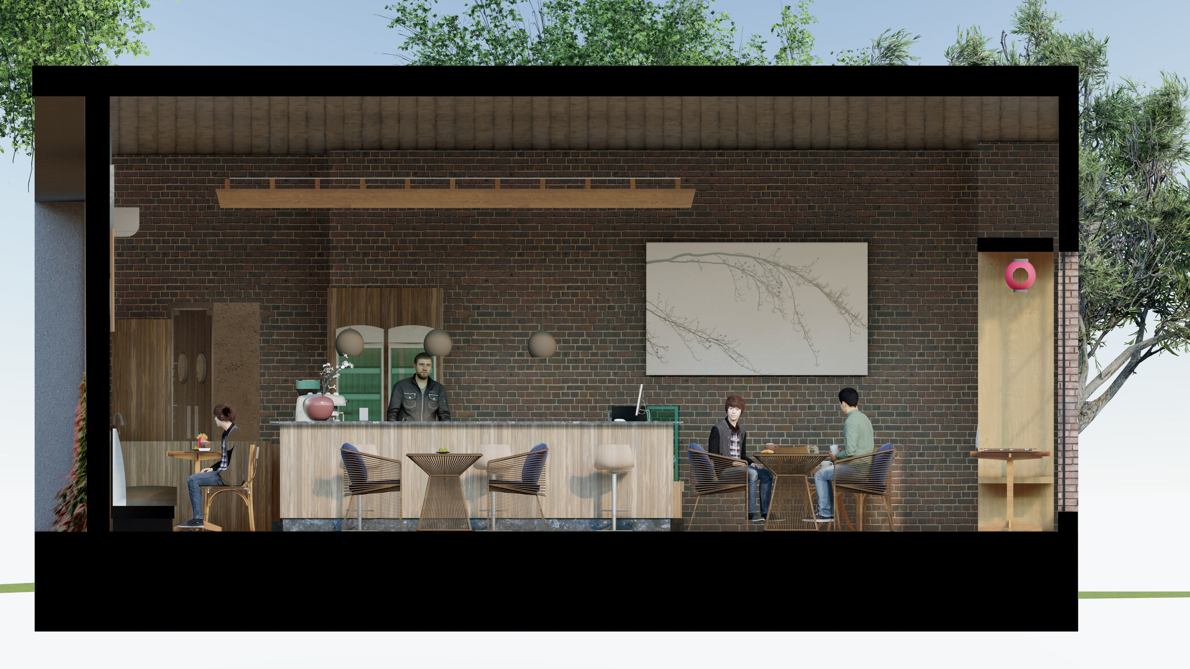 Cafe 210 Free 3D model_7