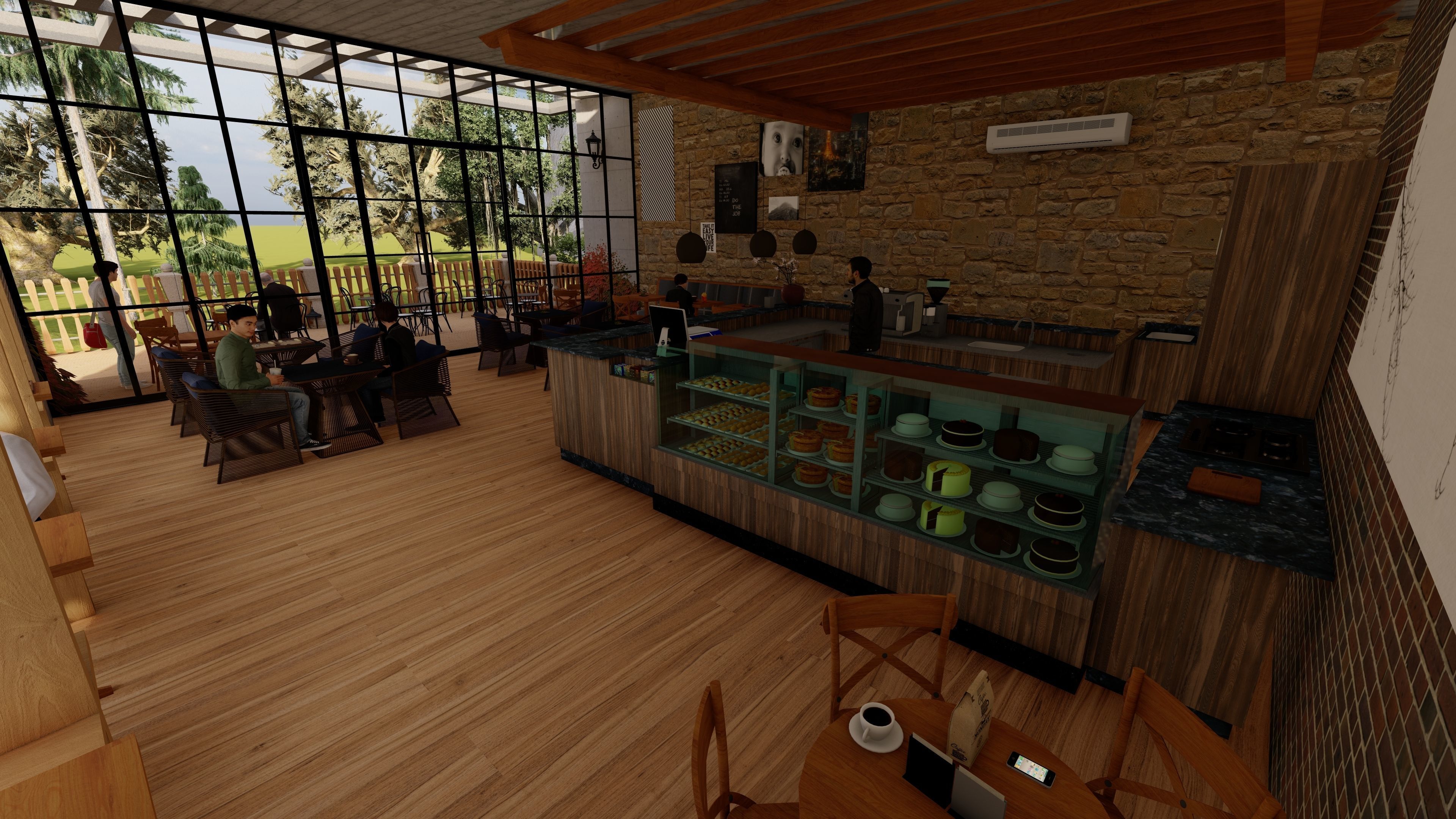 Cafe 210 Free 3D model_2