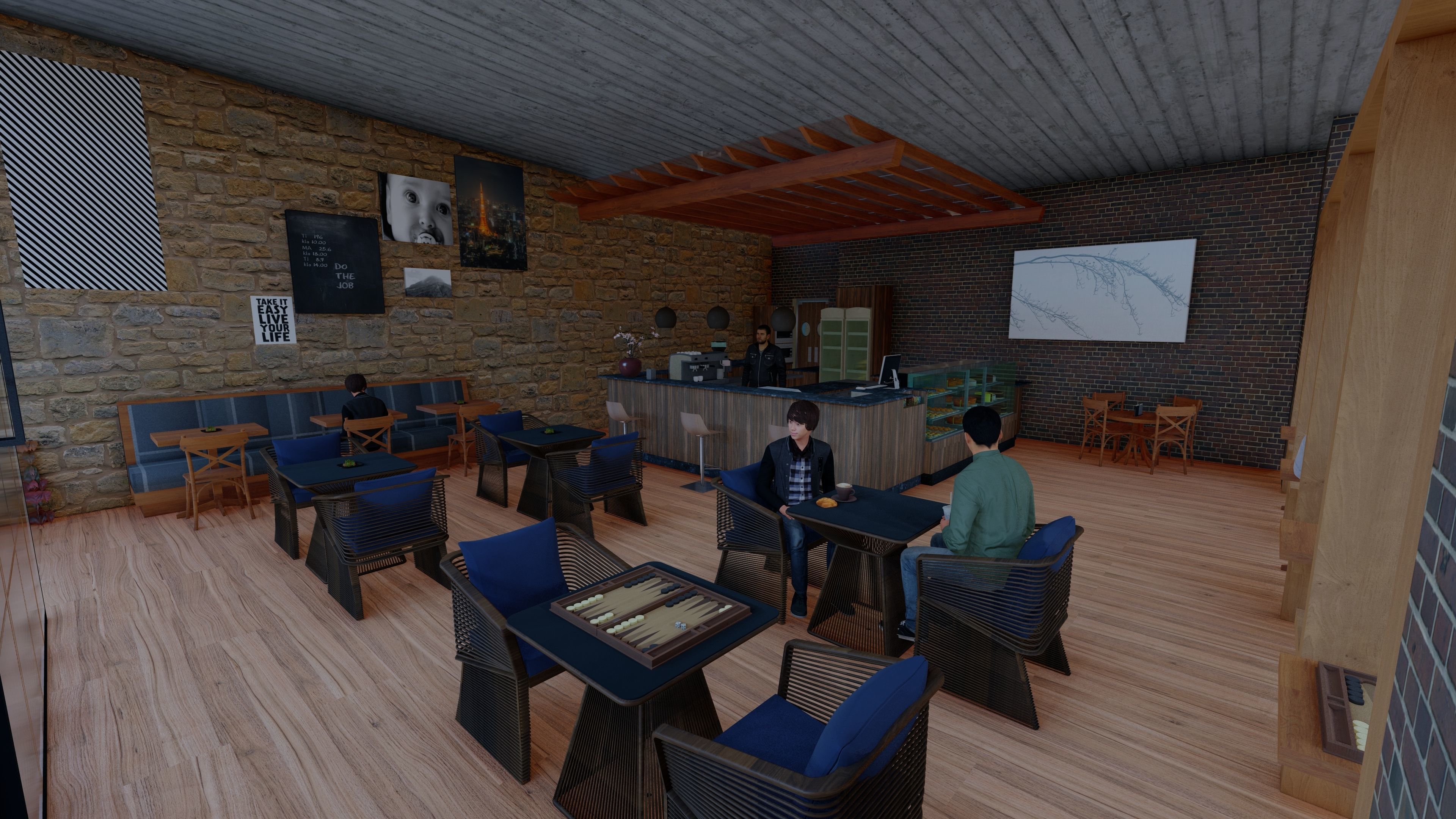 Cafe 210 Free 3D model_4