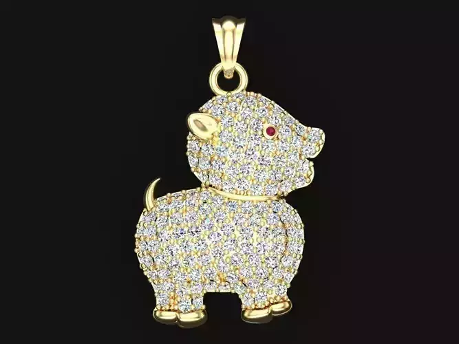 Dog pendant - Pet pendant - Puppy pendant - N262