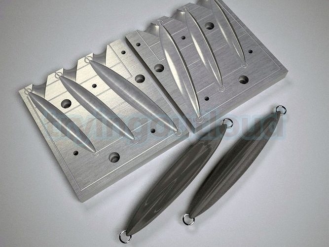 30-40-60 GR SHMN Ocean Sardine Metal Jig Mold 3D print model