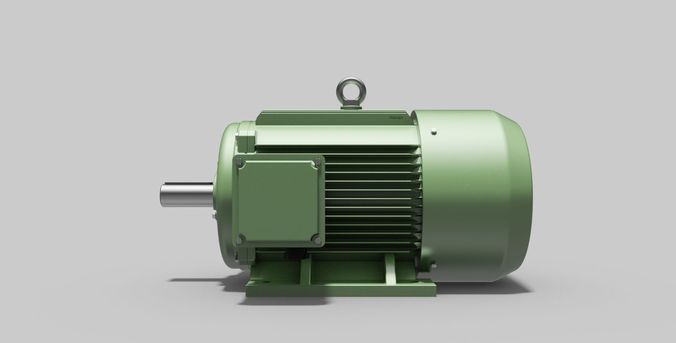 180L-B3 Right - Electric Motor - Free 3D CAD Model 3D model