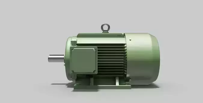 180L-B3 Right - Electric Motor - Free 3D CAD Model 3D model
