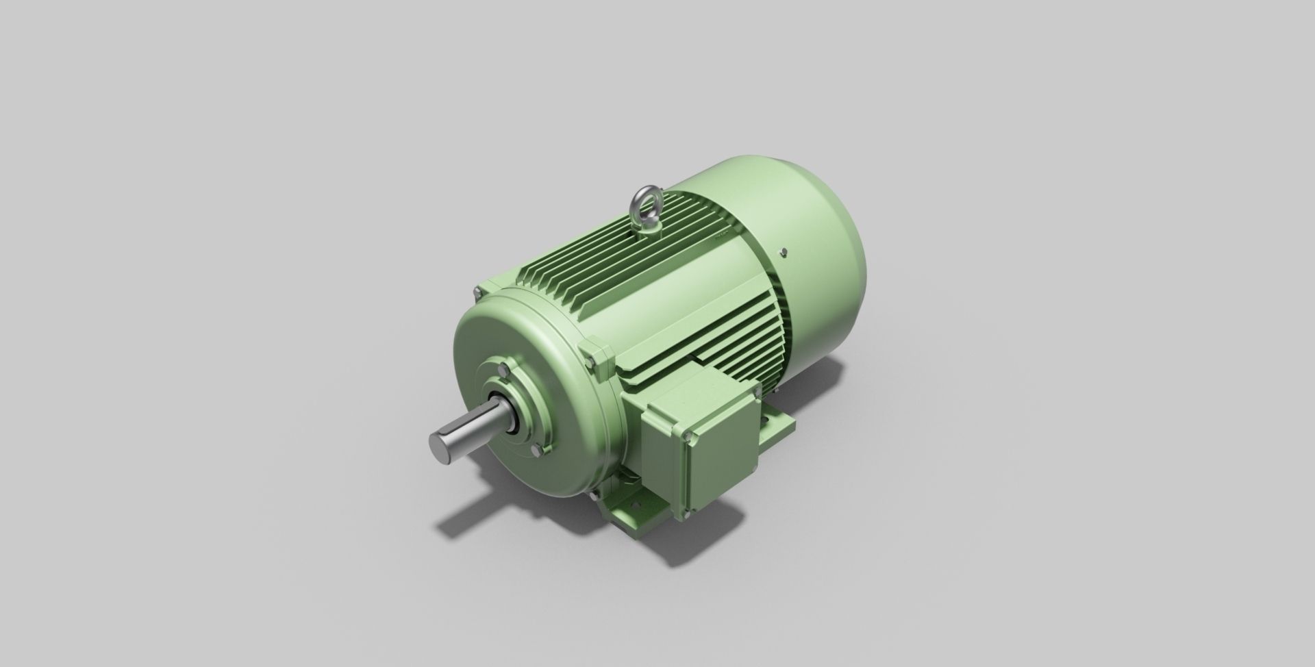 180L-B3 Right - Electric Motor - Free 3D CAD Model 3D model_1