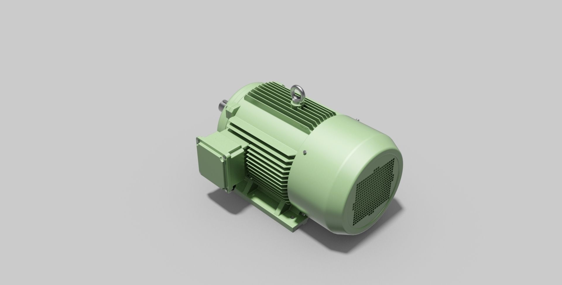180L-B3 Right - Electric Motor - Free 3D CAD Model 3D model_2