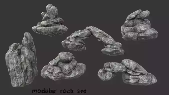 rock s 011 Low-poly 3D model