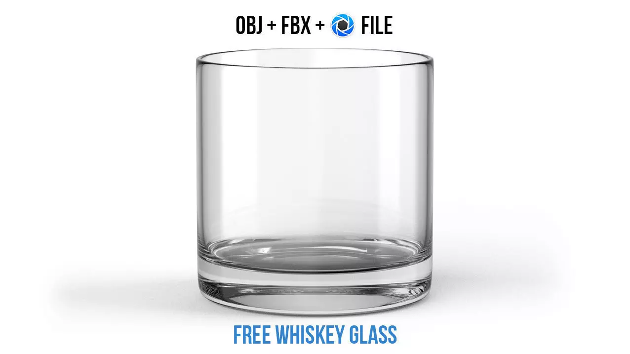 Free Whiskey Glass with Keyshot File Free low-poly 3D model