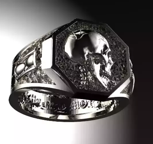 Skull ring memento mori 3d print STL 3D print model