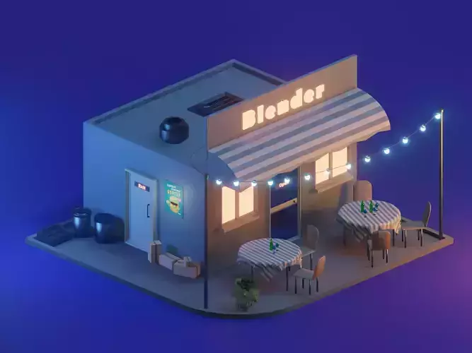 Caffee coffee shop with tables and chairs