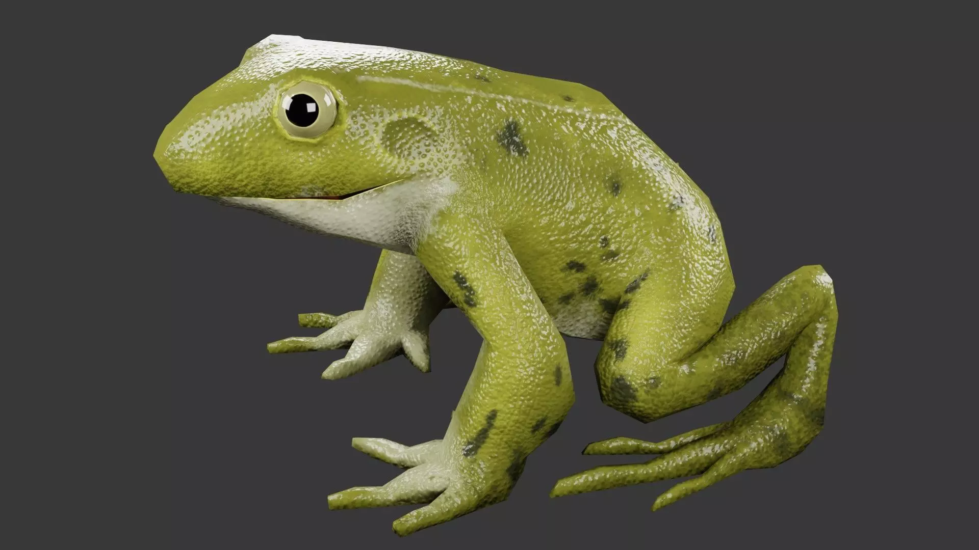 Low Poly Frog with Rigged Low-poly 3D model_0