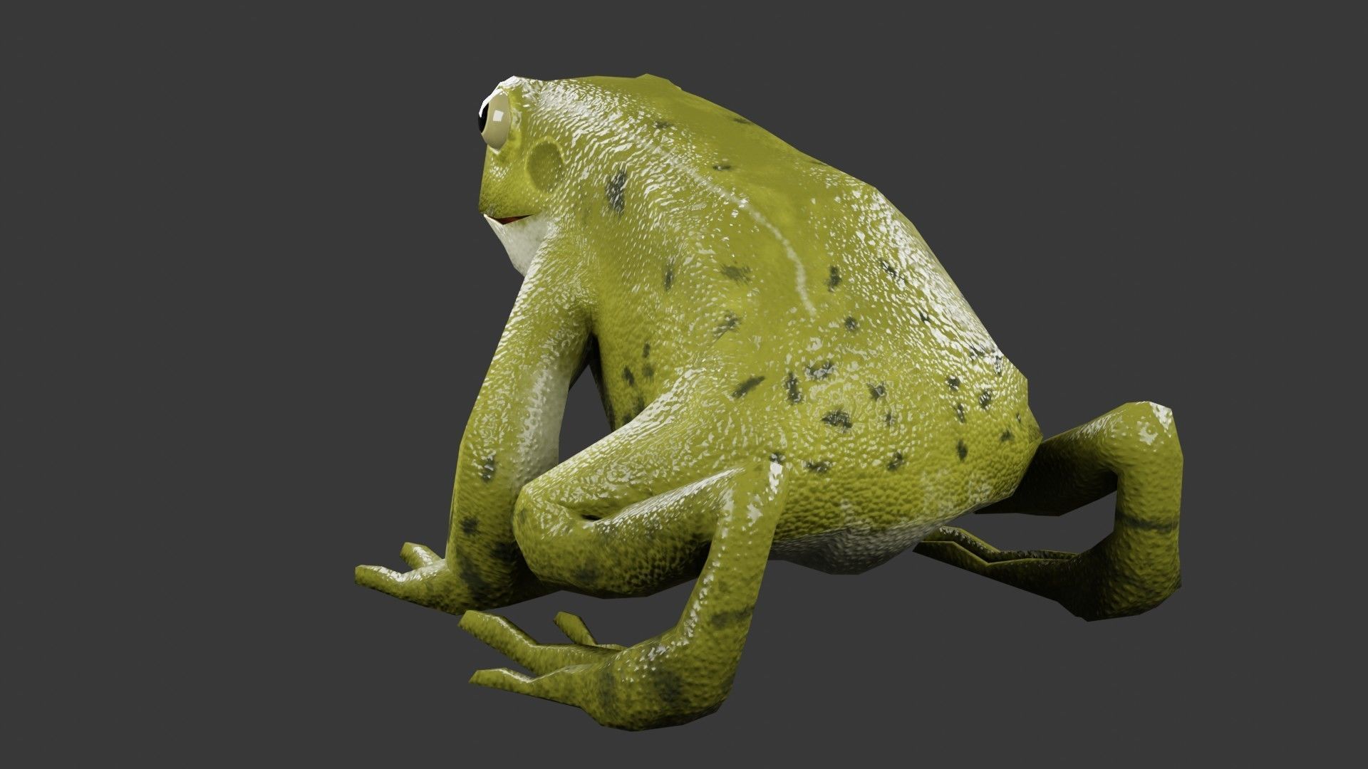 Low Poly Frog with Rigged Low-poly 3D model_4