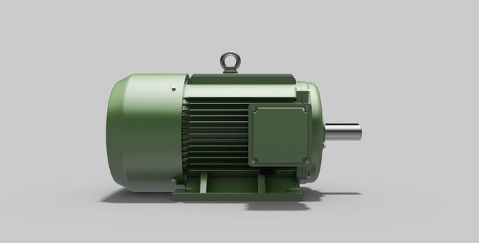 180L-B3 Left - Electric Motor - Free 3D CAD Model 3D model