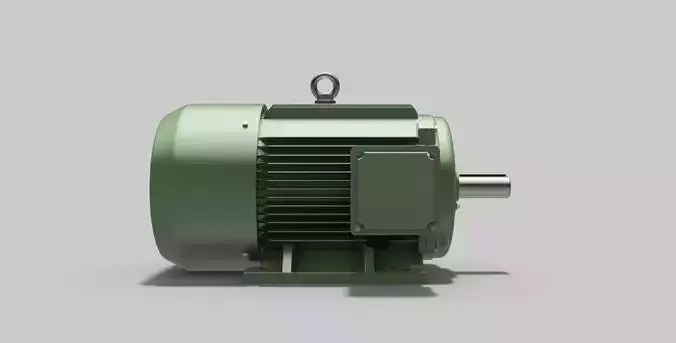 180L-B3 Left - Electric Motor - Free 3D CAD Model 3D model
