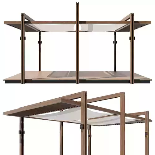 Pergola outdoor canopy with wooden frame