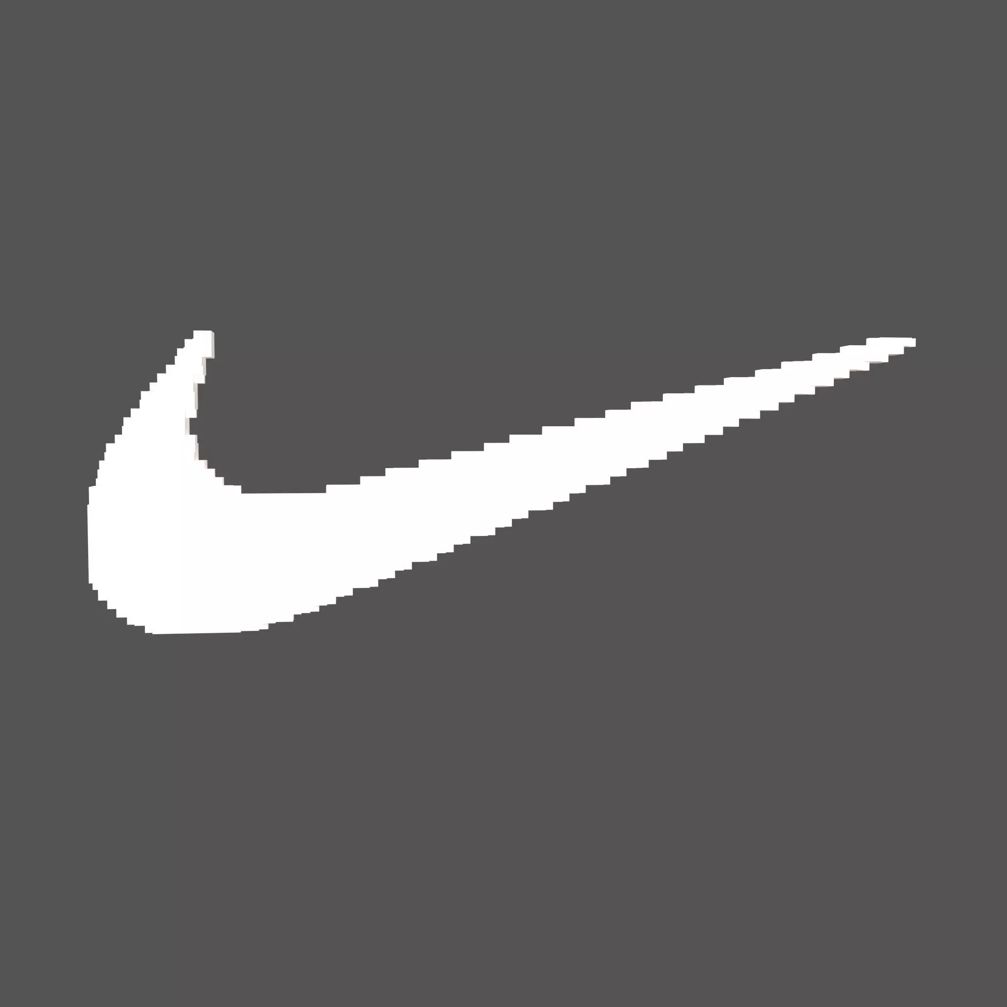 Voxel Style Nike Logo 02 Free low-poly 3D model
