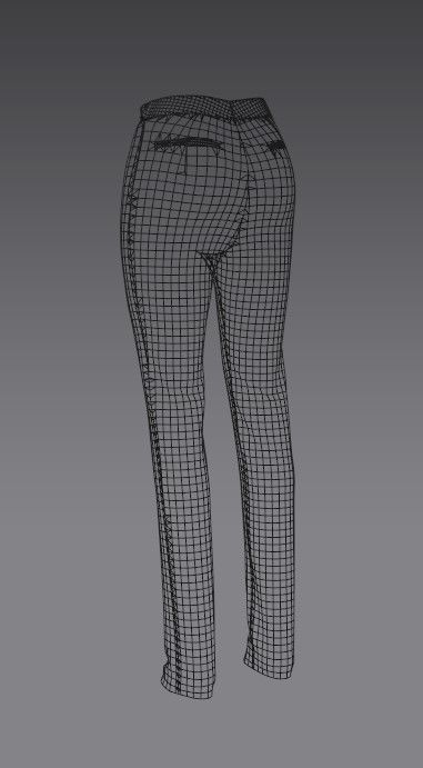 Woman 21 clothing Set 4 in 1 Low-poly 3D model_6