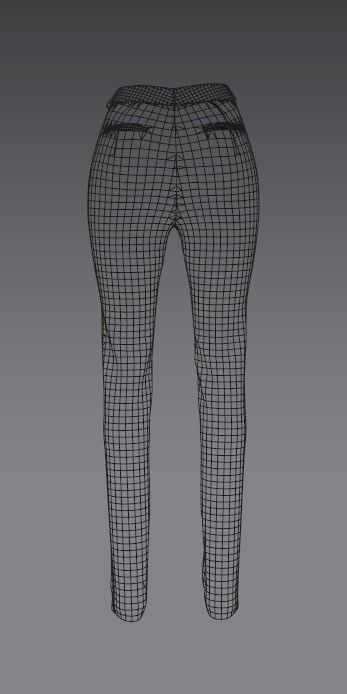 Woman 21 clothing Set 4 in 1 Low-poly 3D model_8