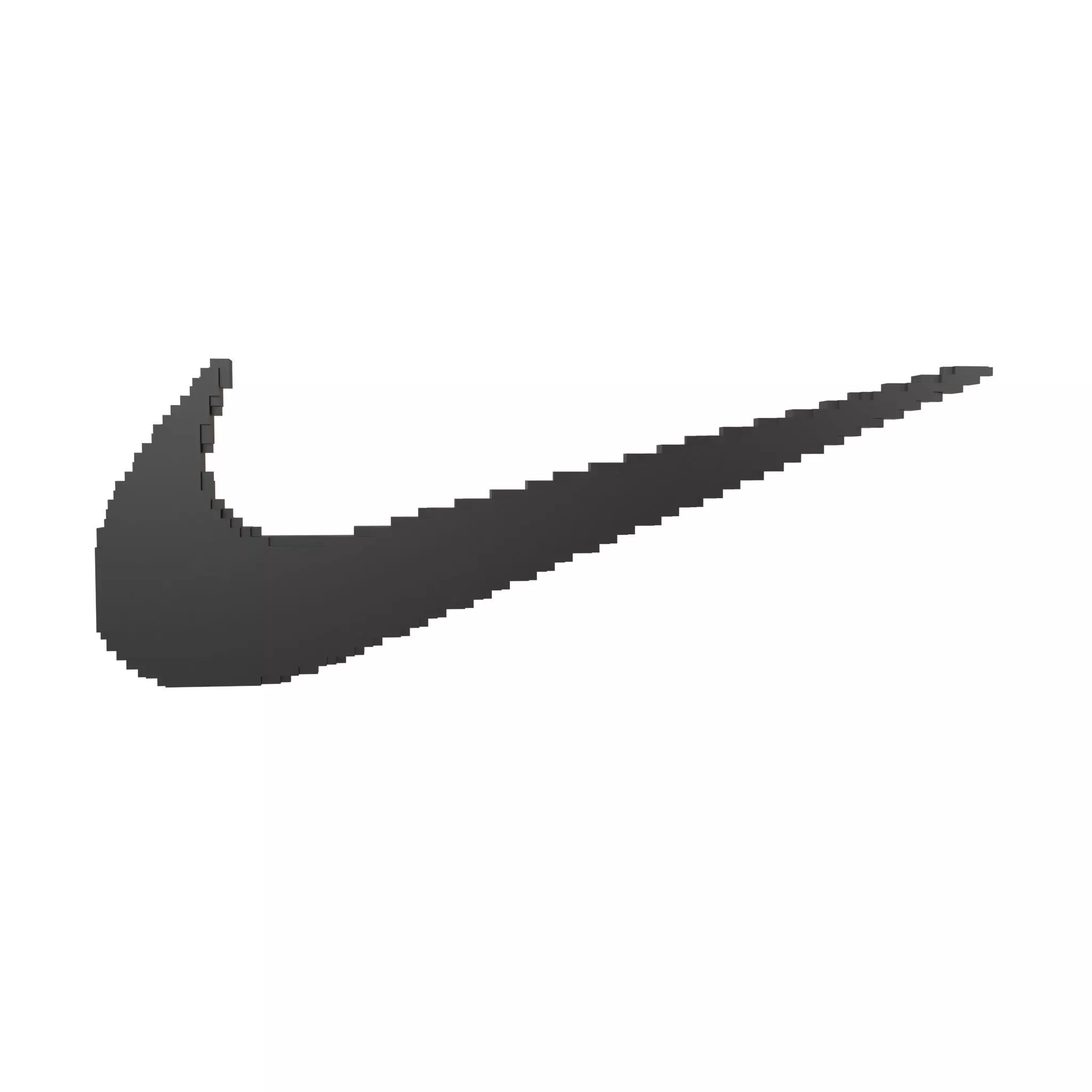 Voxel Style Nike Logo 05 Free low-poly 3D model
