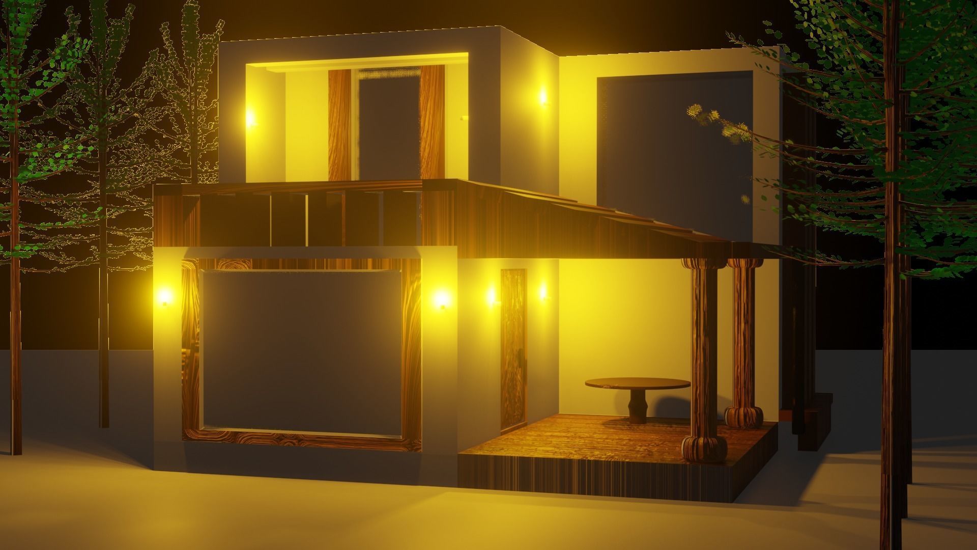 house modle 1 Free low-poly 3D model_1