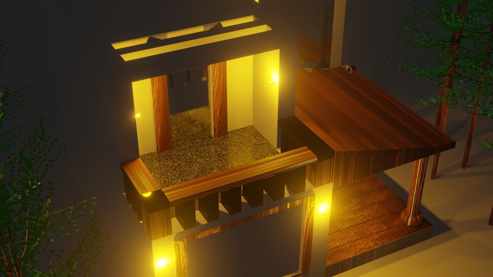 house modle 1 Free low-poly 3D model_4