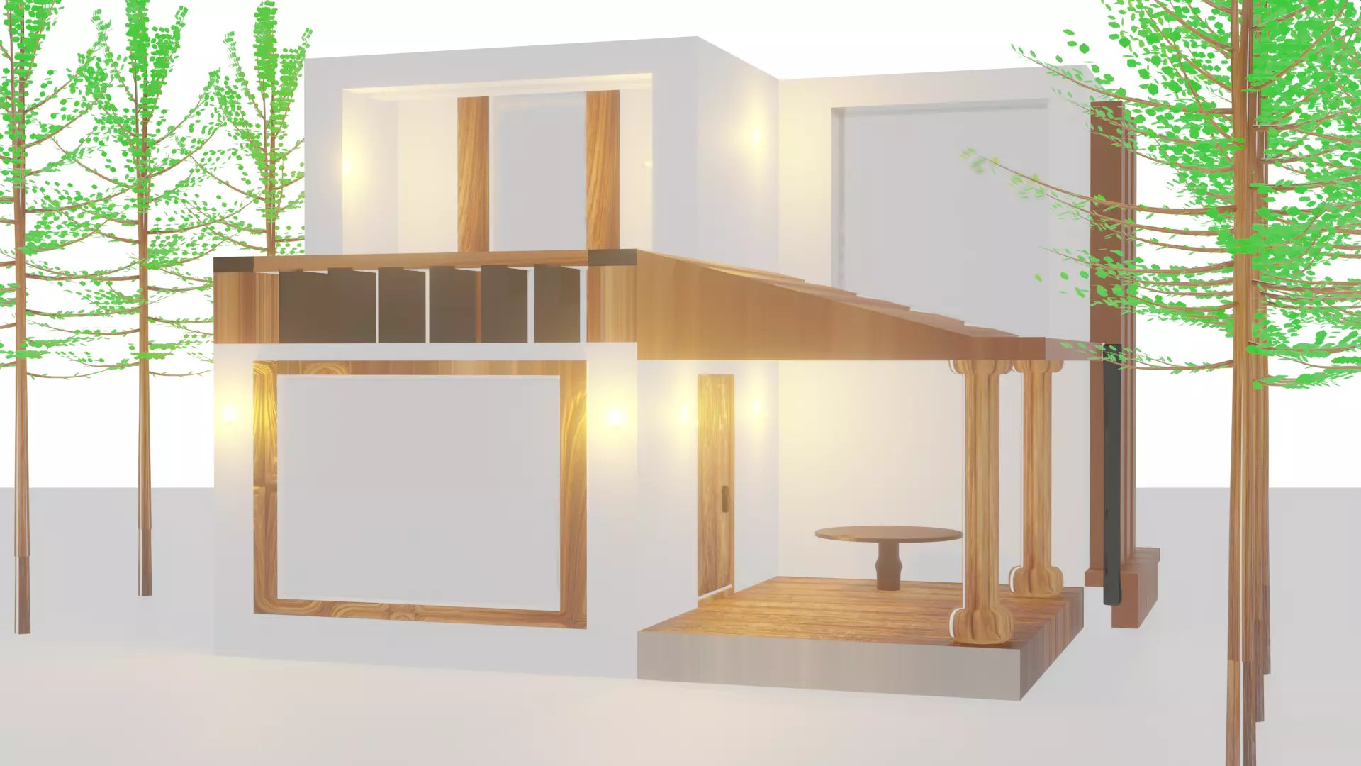 house modle 1 Free low-poly 3D model_0