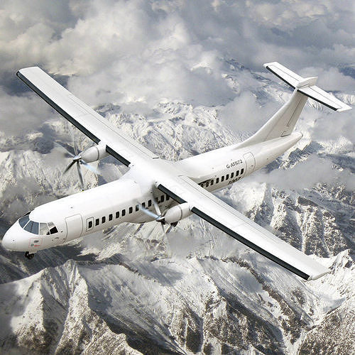 ATR 72 Generic White 3D model