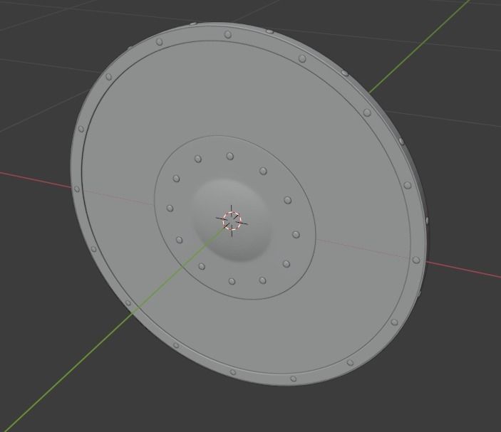 round shield 3D model_1