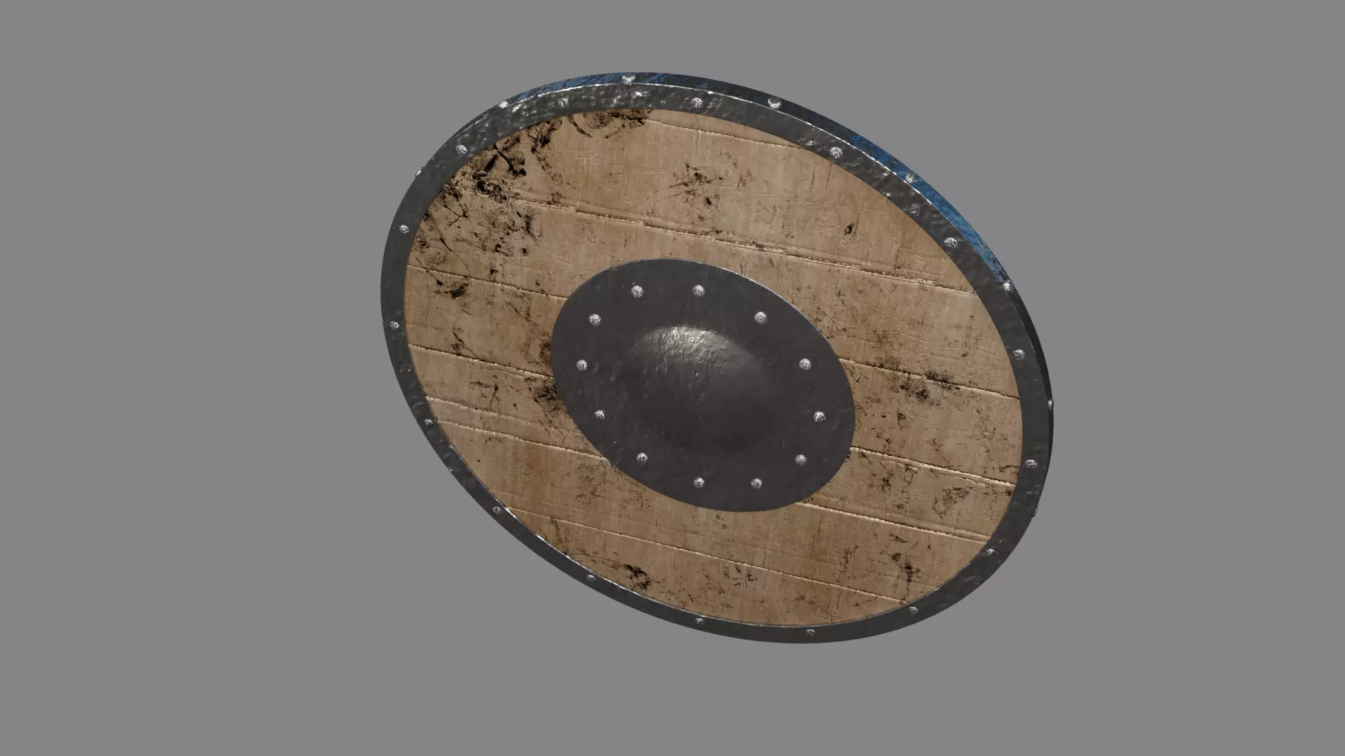 round shield 3D model_0