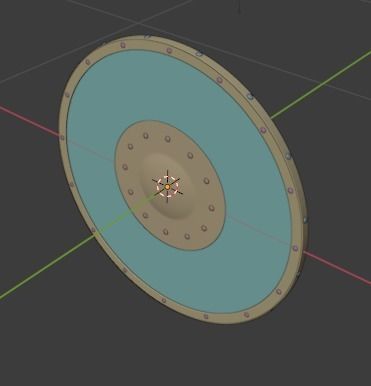 round shield 3D model_3
