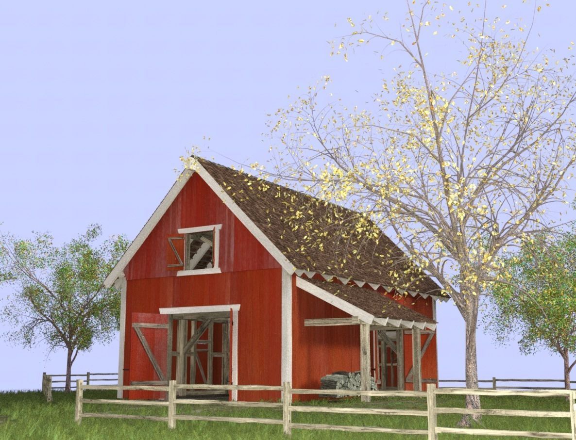 Red Barn  3D model_1