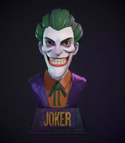 Joker bust 3D print model