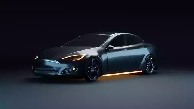 3D model of Tesla car