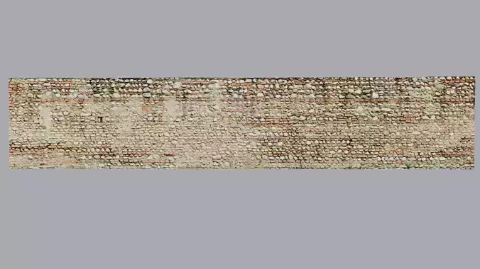 Ultra realistic Brick Old wall hy poly Scan 3D model